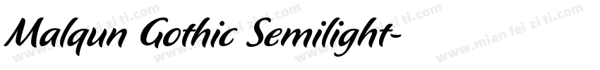 Malqun Gothic Semilight字体转换